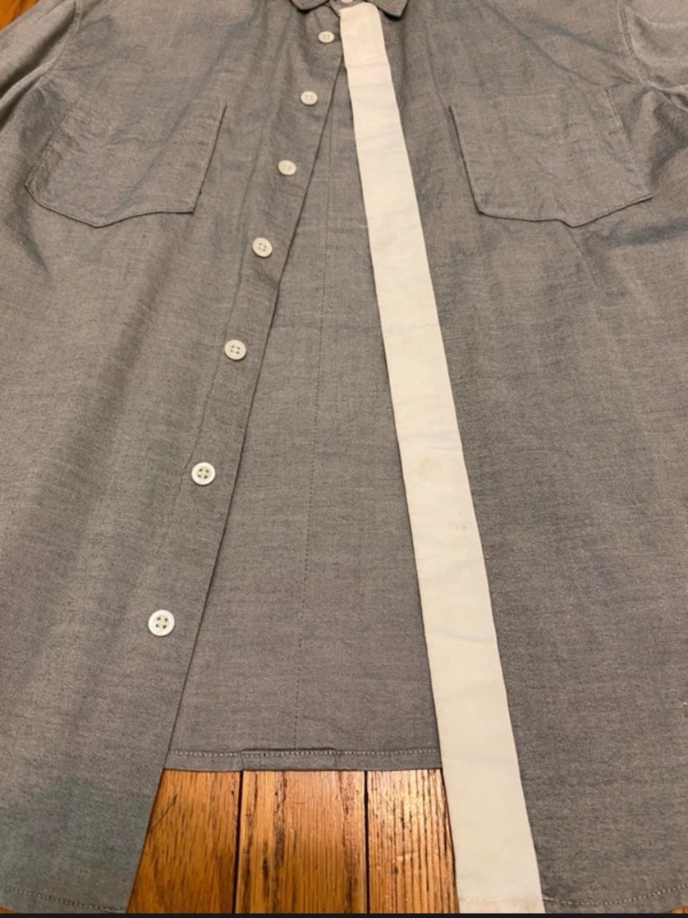 3.1 Phillip Lim Gray Chambray Long Sleeve Button-Up Shirt - Size Medium
